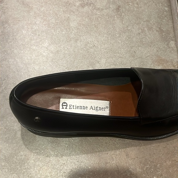 Vintage Etienne Aigner women's black loafers size 7.5 narrow, new in box - Picture 11 of 14